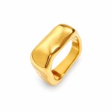 Cumpara ieftin Inel placat cu aur din inox Bold Wave