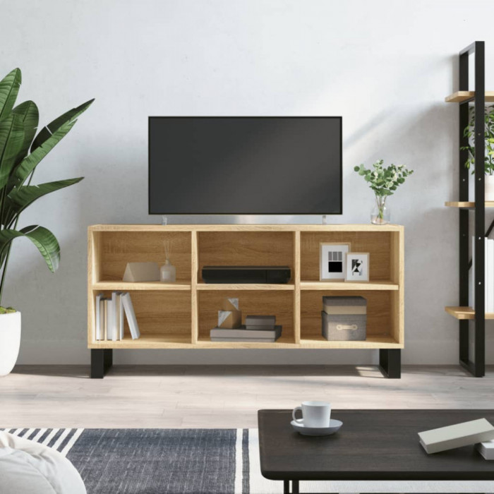 Comoda TV, stejar sonoma, 103,5x30x50 cm, lemn compozit GartenMobel Dekor