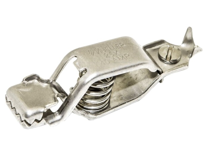 Bornă crocodil 75A, prindere 19mm