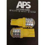 Set 2 becuri auto T10/W5W- cu lupa 12V Amber