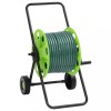VidaXL Cărucior tambur pentru furtun, verde, cu furtun PVC de 30 m 3281521