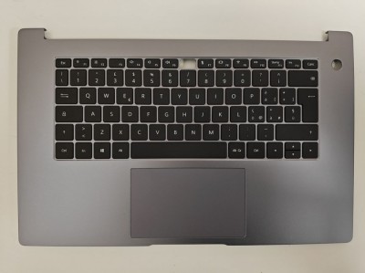 Carcasa superioara cu tastatura palmrest Laptop, Huawei, D15 BoB-WAE9P, BoB-WAH9, BoB-WAH9P, BoH-WAQ9L, BOH-WAQ9R, BOH-WAQ9RP, gri, layout IT (italian foto