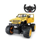 Masinuta cu telecomanda, Rastar, Jeep Wrangler, 1:14, Galben