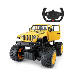 Masinuta cu telecomanda, Rastar, Jeep Wrangler, 1:14, Galben