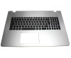 Tastatura Asus Neagra N76VJ cu Palmrest argintiu, N76VM cu Palmrest argintiu, N76VZ cu Palmrest argintiu