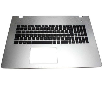 Tastatura Asus Neagra N76VJ cu Palmrest argintiu, N76VM cu Palmrest argintiu, N76VZ cu Palmrest argintiu foto