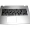 Tastatura Asus Neagra N76VJ cu Palmrest argintiu, N76VM cu Palmrest argintiu, N76VZ cu Palmrest argintiu