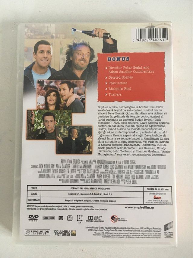 Film Dvd Anger Management Al Naibi Tratament Cu Jack Nicholson Romana Okazii Ro