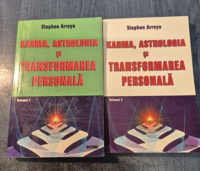 Karma astrologia si transformarea personala Stephen Arroyo 2 volume foto