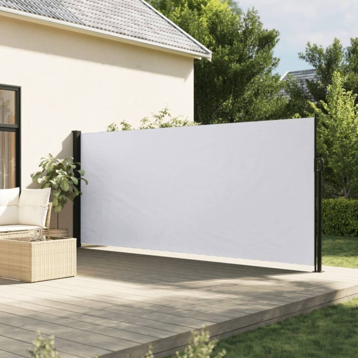 Copertina laterala retractabila, alb, 180x600 cm GartenMobel Dekor