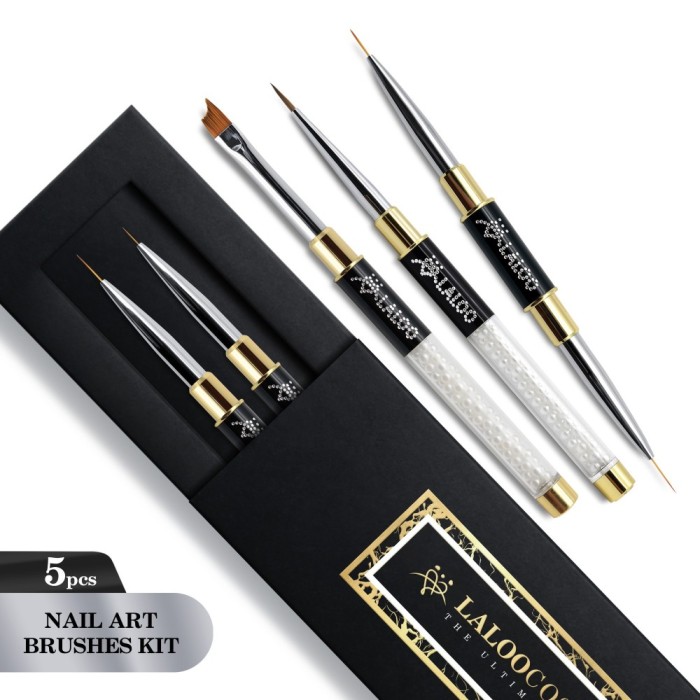 Set Pensule Nail Art 5 buc Laloo
