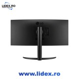 Monitor LED LG UltraWide 34WR55QK-B curbat, 34'', UWQHD (3440x1440), VA, 100Hz, 5ms GtG, 1800R, HDR10, Dynamic Action Sync, Super Resolution+, Black S