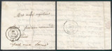 France 1839 Postal History Rare Stampless Cover + Content Paris to Flers D.1058
