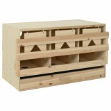 Cumpara ieftin Cuibar gaini cu 3 compartimente, 96x40x45 cm, lemn masiv pin