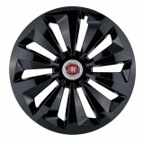 Set 4 capace roti Fox negru R15 Compatibil Cu Fiat