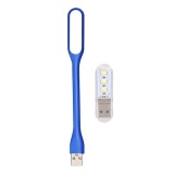 Cumpara ieftin Set 2 lampi LED USB portabile, 1 flexibila 1.5W albastru si 1 mini lampa 3 LED 3W, compatibile laptop, PC, consola, powerbank