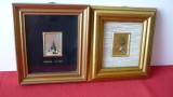 TABLOU MINIATURA PE FOITA DE AUR SI ARGINT LOT 2 BUC. (Z12)