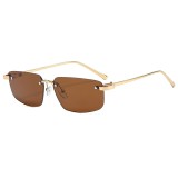 Ochelari de soare premium fara rama Asteroid GSM S098, Toffee