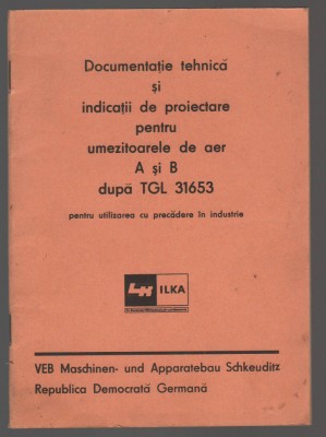 C10609 - DOCUMENTATIE TEHNICA, INDICATII PROIECTARE UMEZITOARE DE AER A SI B foto