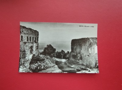 CARTE POSTALA - RPR - DEVA - RUINELE CETATII foto