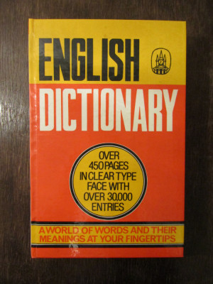 ENGLISH DICTIONARY-R.F. PATTERSON foto