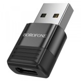 Adaptor Date si Incarcare USB-C - USB-A Borofone BV18, Negru