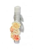 Lumanare nunta sau botez, Eventissimi, 40 cm, trandafiri matase, crem somon, Eventissimi&reg;