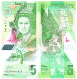Bancnota Insulele Caraibe Eastern Caribbean 5 Dolari 2021 P-56 UNC