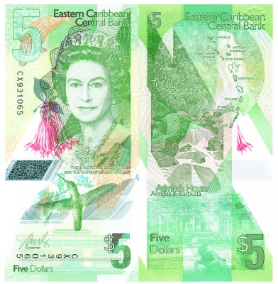Insulele Caraibe Eastern Caribbean 5 Dolari 2021 P-56 UNC foto