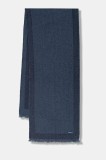 United Colors of Benetton fular culoarea bleumarin, cu imprimeu, 67M5DU01U