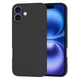 Husa premium pentru iphone 16 - softflex, microfibra in interior, black