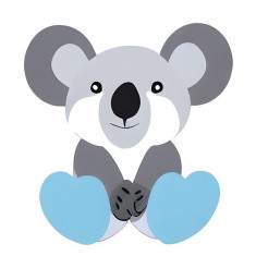 Sticker decorativ, Urs, Gri, 65 cm, 10810ST foto