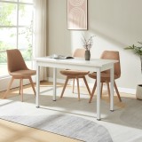 Masa de dining Den Haag alba 120x60 cm, pentru 4 persoane