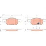 Placute frana Chrysler Voyager / Grand Voyager 3 (Gs Ns) 01.95-03.01, Voyager 3 Van (Gs) 01.95-12.01, Voyager 4 (Rg Rs) 09.99-12.08; Dodge Caravan (R
