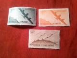Serie mica San Marino 1946 Aviatie 3 valori urma sarniera