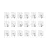 Set 18 carlige adezive transparente, rezistente, multifunctionale, plastic, metal