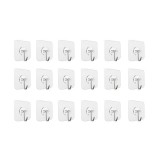 Cumpara ieftin Set 18 carlige adezive transparente, rezistente, multifunctionale, plastic, metal