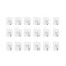 Set 18 carlige adezive transparente, rezistente, multifunctionale, plastic, metal