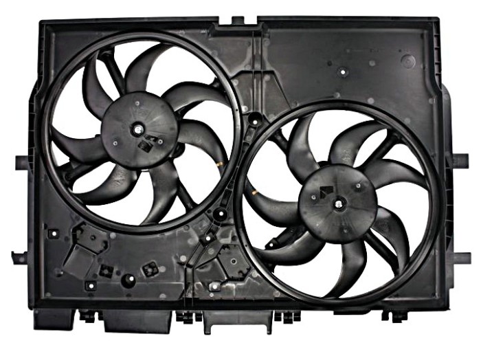 GMV radiator electroventilator Peugeot Boxer 2006-2014/Citroen Jumper 2006-2014 2,2 Hdi 88kw; 3,0 Hdi 115kw ; Diesel, Fara AC, 220W+300W/390+390mm; 2