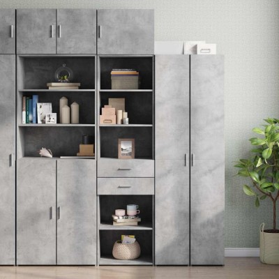 vidaXL Dulap depozitare slim gri beton 50x42,5x225 cm lemn prelucrat 3281311 foto