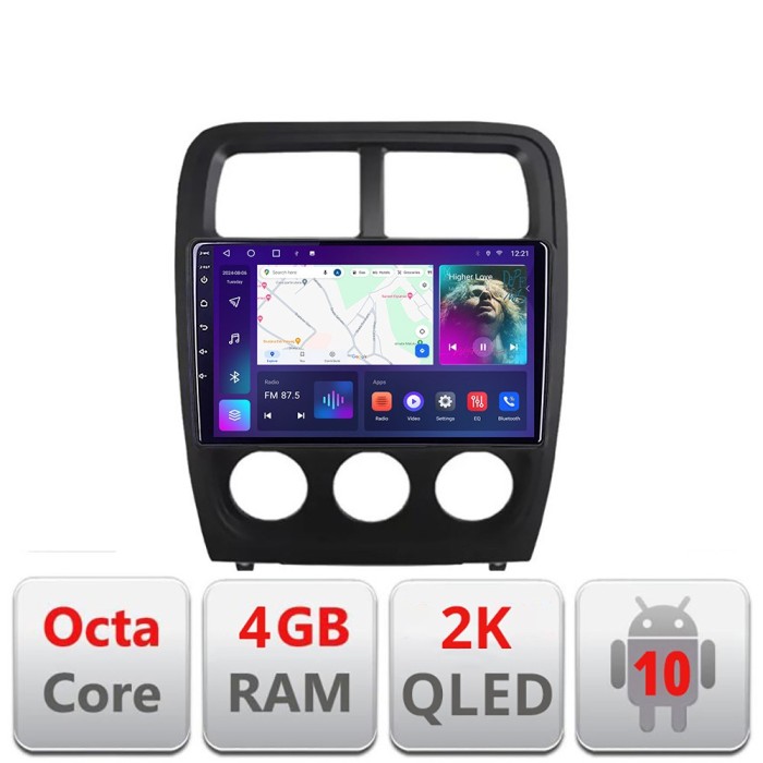 Navigatie Dodge Caliber 2010-2012 C-caliber Android Octa Core Ecran 2K QLED GPS 4G 4+32GB 360 KIT-caliber+EDT-E409-2K CarStore Technology