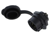Conector circular soclu tată 5 pini 5A 250V IP67 drept LUTRONIC
