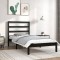 vidaXL Cadru de pat, 100x200 cm, negru, lemn masiv de pin 3104927