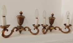 Set de 2 superbe aplice din bronz masiv foto