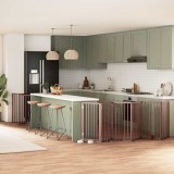 vidaXL Poartă c&acirc;ini pliabilă cu ușă 12 panouri maro 600 cm, lemn plop
