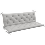 Outsunny Pernă de bancă pentru 3 persoane 150x98x8 cm, Bankpolster f&uuml;r Gartenm&ouml;bel Hollywoodschaukel, Gri deschis | Aosom Romania