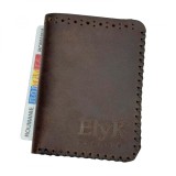 Cumpara ieftin Portofel, personalizabil, din piele naturala, compartiment marunt, Jack 2 M, Maro