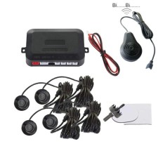 Auto Universal Parktronic Senzor de parcare Led 4 Senzori Negru cu Alerta Sistem Sonor