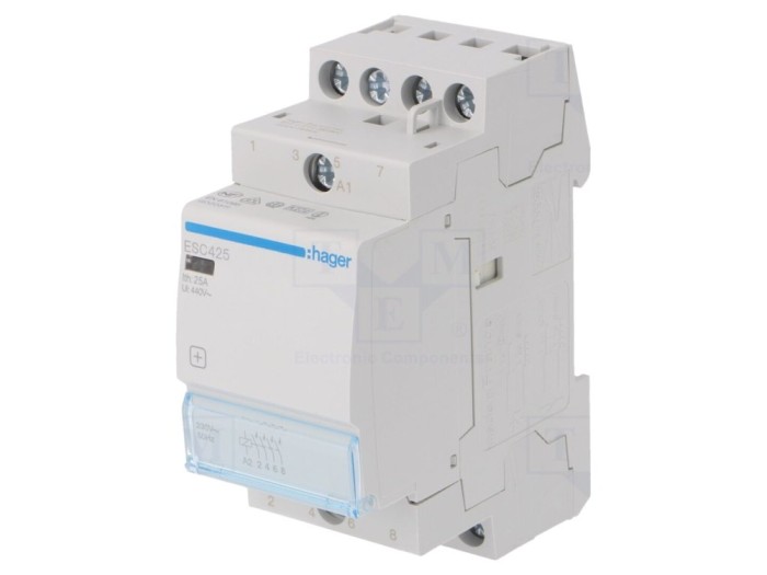 Contactor modular 4 poli 25A 230VAC