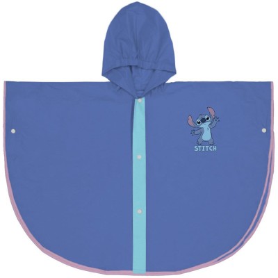 Pelerina de ploaie tip poncho, Stitch, Albastru, 5 - 6 ani foto